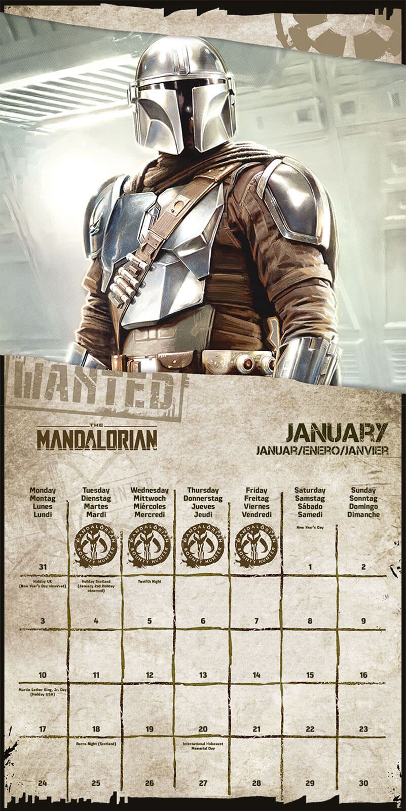 Star Wars The Mandalorian Kalendarz